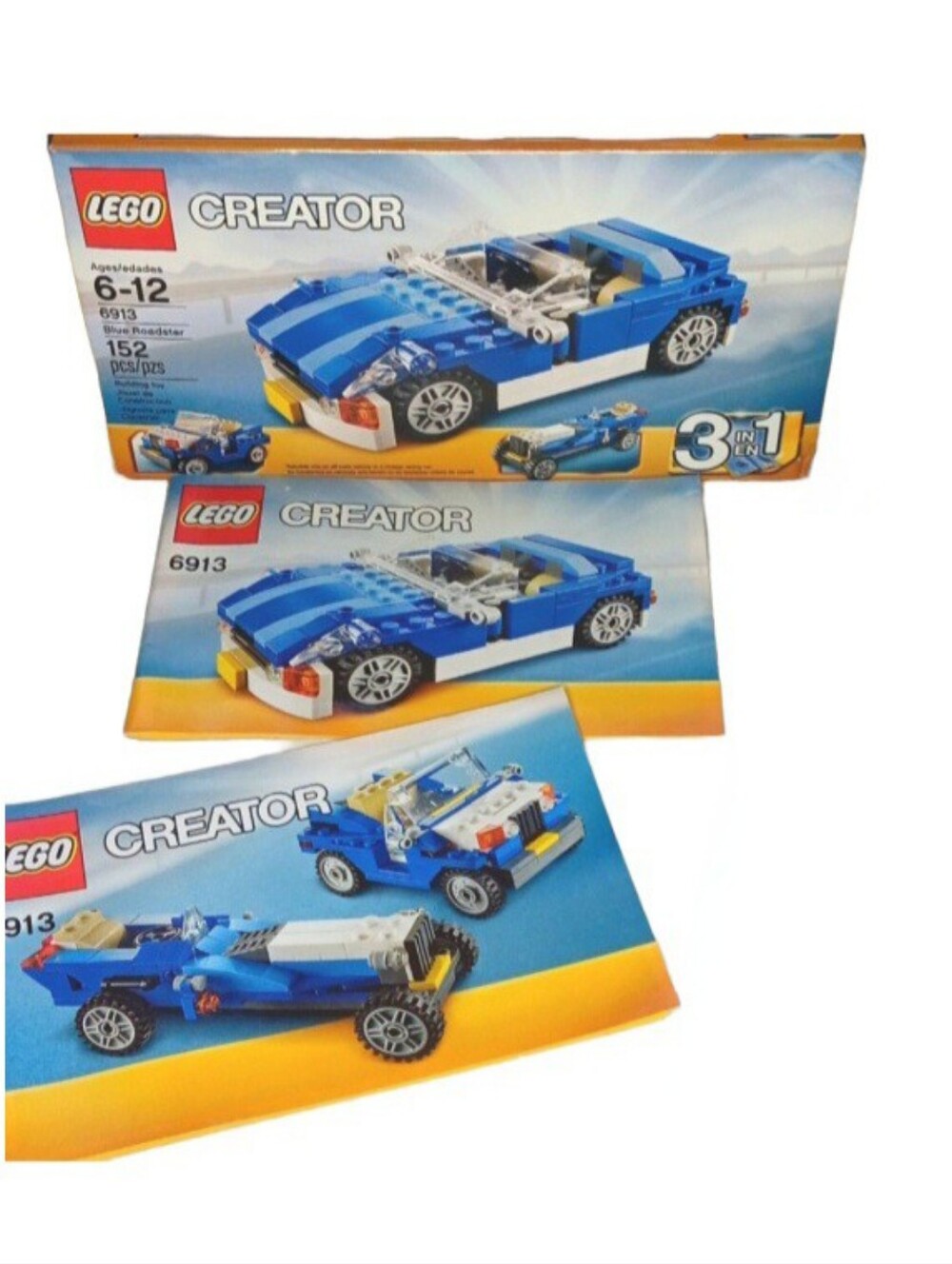 Lego Creator Blue Roadster #6913 (3 in 1) Set | EUC | Ages 6+